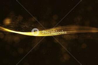 Abstract 3d Rendering Frame Digital Glitter Sparks Golden
