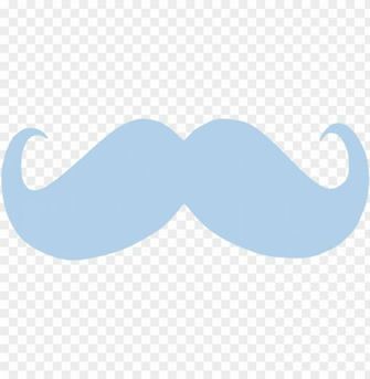 Blue Mustache Clipart Baby Png Image With