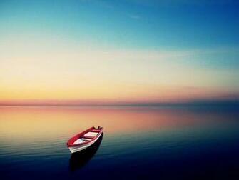 Wallpaper Boat Sea Water Surface Loneliness Night Sunset