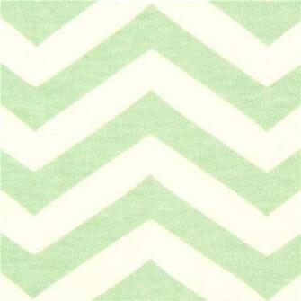 Sea Green Chevron Pattern Organic Knit Fabric Birch Usa