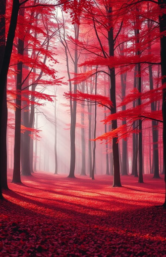 Red Forest Wallpaper