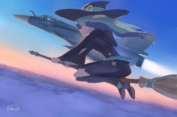 Konachan Aircraft Diana Cavendish Fighterman Little