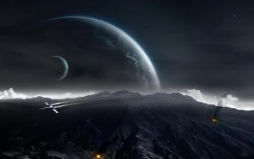 Space Dark Planet Desktop Wallpaper Beautiful HD Hq