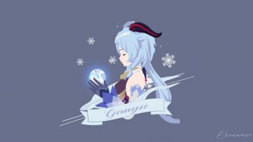 Ganyu Genshin Impact V2 Minimalist Wallpaper By Dianmouse On