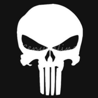 New 10x14cm Fashion Chic Vinyl Decal Skull The Punisher Marvel Comics