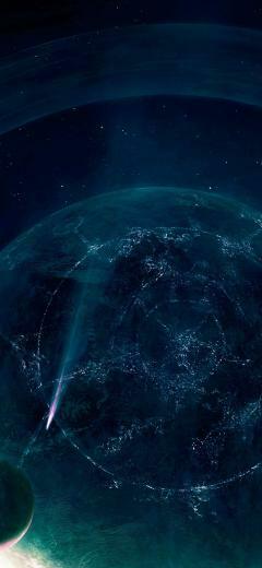 Aesthetic Dark Blue Wallpaper Top
