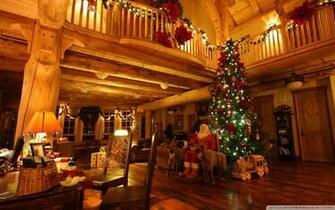Lodge At Christmas Time 4k HD Desktop Wallpaper For Ultra
