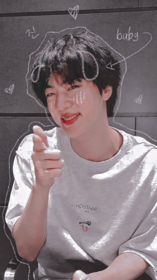Bts Jin Aesthetic With Chalk Wallpaper