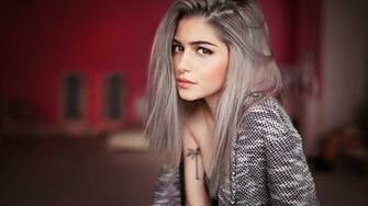 Long Hair Looking At Er Face Brown Eyes Portrait