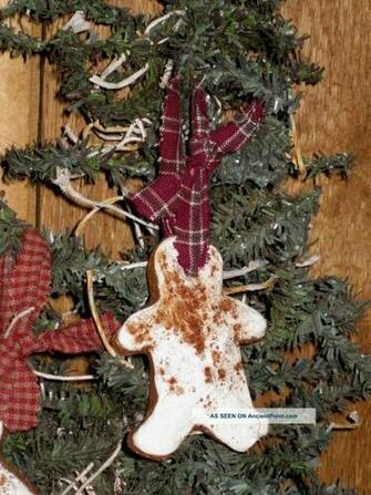 Primitive Colonial Pantry Country Ginger Bread Man Christmas Cookies