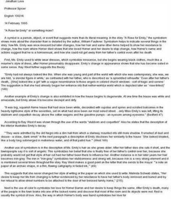 Essay Yellow Wallpaper Rose Emily Write An In The Mla