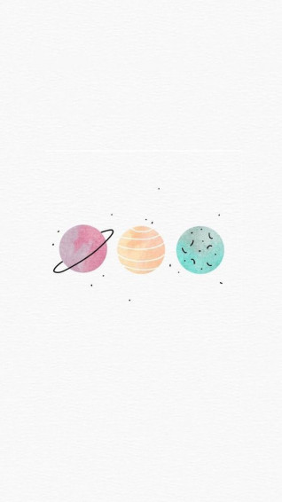 Aesthetic Planets iPhone Wallpaper