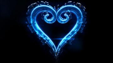 Blue Neon Heart