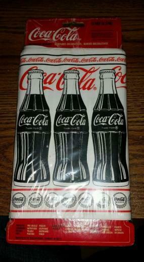 Vintage Collectible Red Black Coca Cola Coke Bottles Wallpaper Border