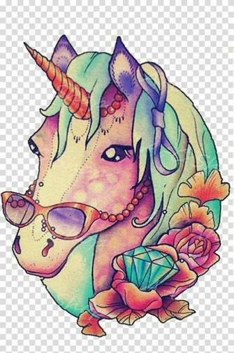 Harajuku Gradient Horse Pattern Transparent Background Png Clipart