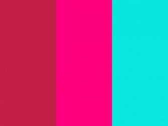 Bright Maroon Pink And Turquoise Three Color Background