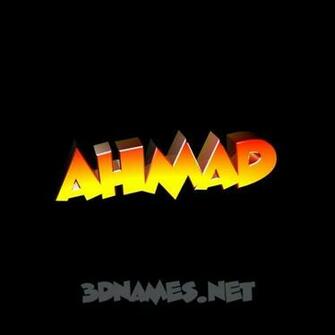 Pre Of Black Background For Name Ahmad