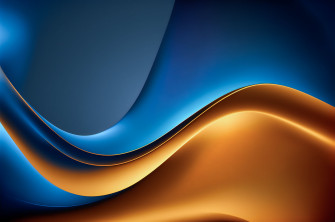 Blue Gold Moving Smooth Waves Wallpaper