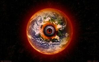 Eyes Outer Space Earth Surreal All Seeing Eye Wallpaper