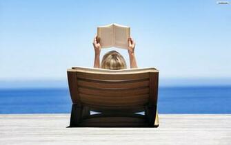 Reading A Book Wallpaper