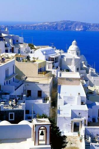 Santorini Cyclades Islands Greece iPad iPhone HD Wallpaper