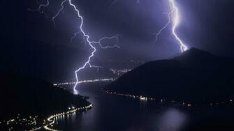 Wallpaper Video Beautiful Rainbows And Lightnings Full HD