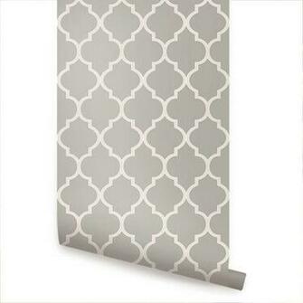 Moroccan Grey Peel And Stick Fabric Wallpaper Repositionable