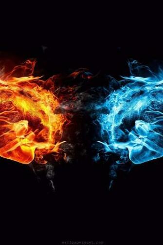 Cool Ice And Fire Background Art Vs Wallpaper