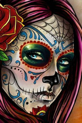 Sugar Skull Woman Day Of The Dead Dia De Los