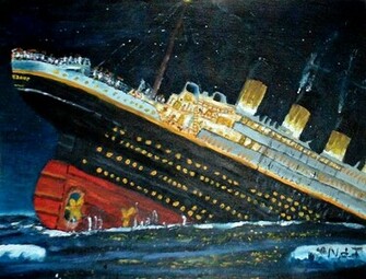 Titanic Sinking Wallpaper By