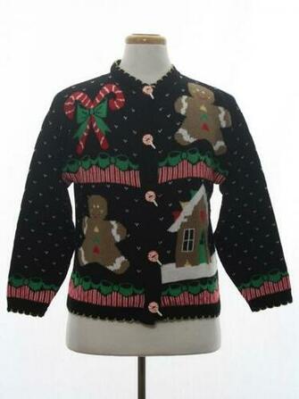 Vintage S Womens Ugly Christmas Sweater 80s