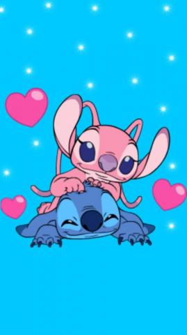 Cute Stitch Blue Computer Wallpaper