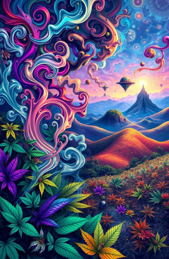 Psychedelic Weed Wallpaper