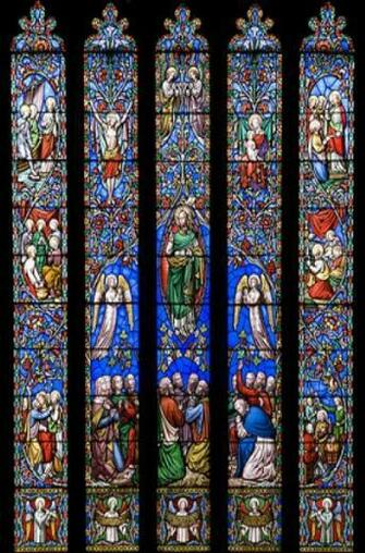 Christian Church Windows Stained Glass Background Background