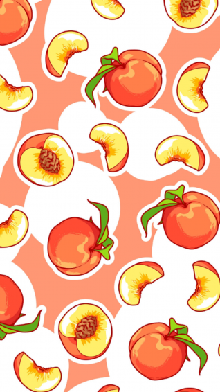 Wallpaper Food Peach iPhone