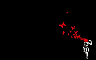 Black Red Wallpaper Butterfly Suicide