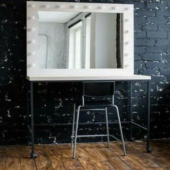 Dressing Room Interior Huge Mirror Backdrop Make Up Vlogger