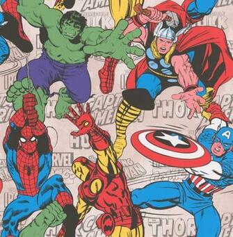 Marvel Superheroes By Kids Home Multi Wallpaper Direct