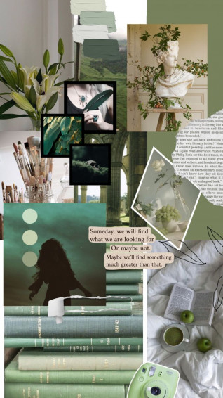 Green Wallpaper Collage iPhone