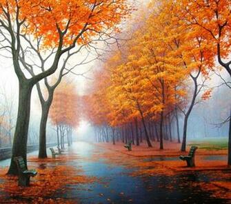 3d Landscape Photo Wallpaper Murals For Living Room Yellow Leaves Of