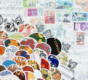Collage Art Wallpaper Vintage Flower Mixed Media Thumbnail