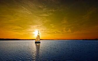 Daily Wallpaper Sail Boat Sunset I Like To Waste My Time
