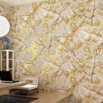 Goldenmak Non Woven 3d Stone Wallpaper Roll Living Room Wall Paper