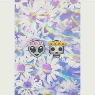 Alien Emoji Background Hipster Emojis