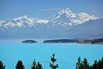 New Zealand South Island Scenery Mt Cook Lake Pukaki