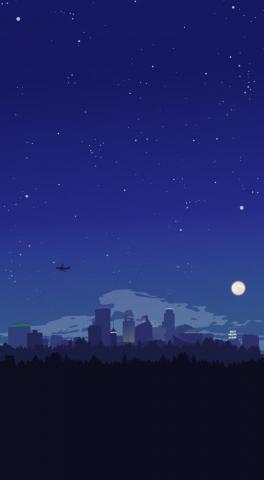 Felt Inspired To Make A Night Time Mobile Wallpaper For You