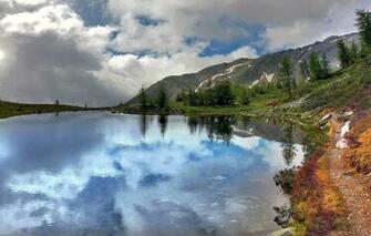 Wallpaper Clouds Mountains Nature Lake Italy Piedmont Image