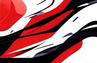 Red Black White Abstract Wallpaper