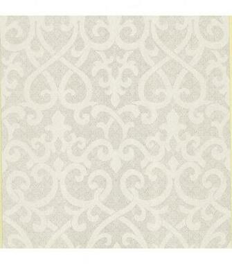 Giselle Champagne Ironwork Damask Wallpaper Sample Joann