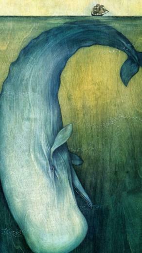 Humpback Whale Illustration Wallpaper iPhone